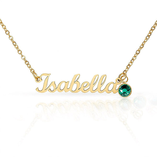 To My Dear Mom Custom Name Necklace with Birthstone and Message Card from Son - HEARTEN