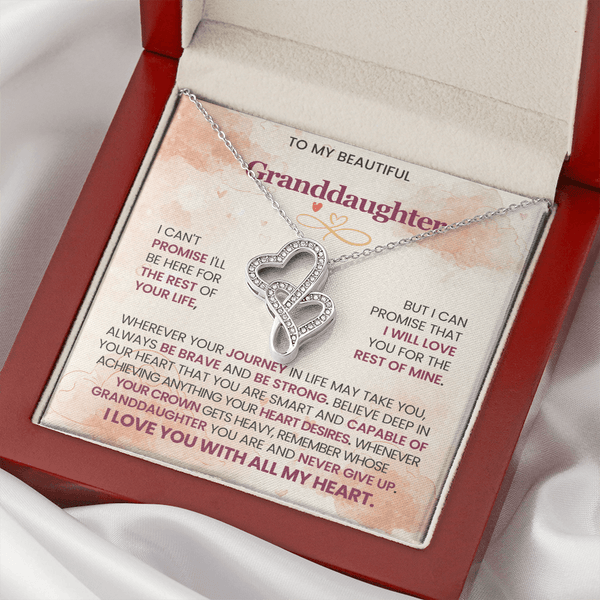 To My Beautiful Granddaughter - Heart to Heart Pendant Necklace - HEARTEN