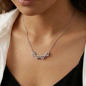 To My Dear Mom Magnetic Hearts Necklace From Son - HEARTEN