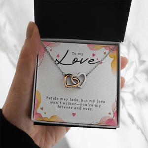 Interlocking Hearts Necklace (Yellow & White Gold Variants) - HEARTEN