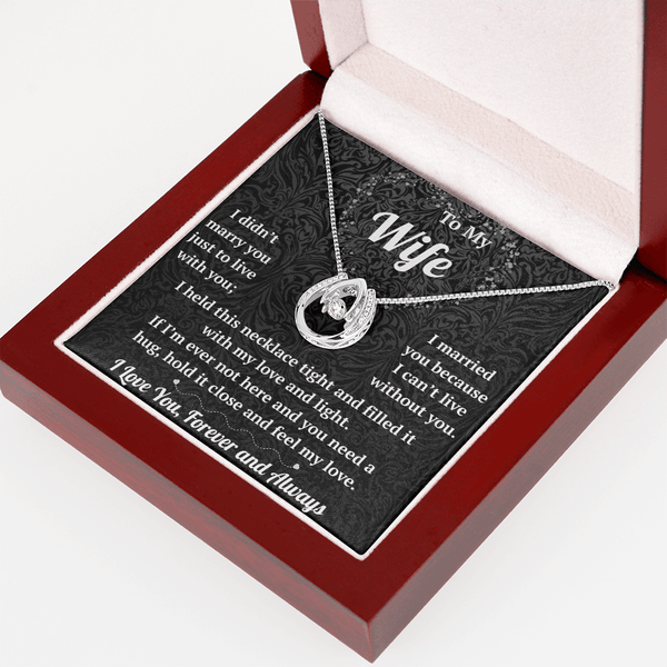 To My Wife  - Lucky In Love Necklace - HEARTEN