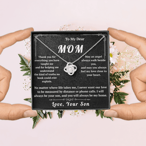 To My Dear Mom Love Knot Necklace - HEARTEN