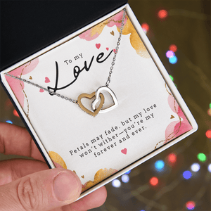 Interlocking Hearts Necklace (Yellow & White Gold Variants) - HEARTEN