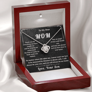 To My Dear Mom Love Knot Necklace - HEARTEN
