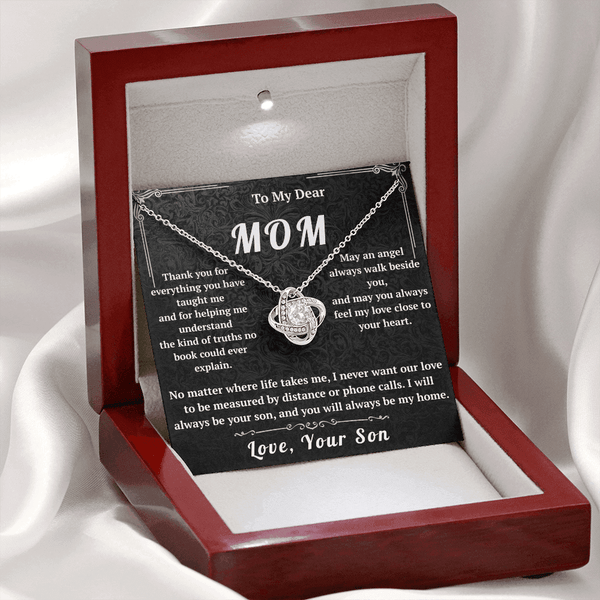 To My Dear Mom Love Knot Necklace - HEARTEN