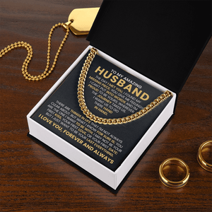 To My Amazing Husband – Cuban Link Chain - HEARTEN