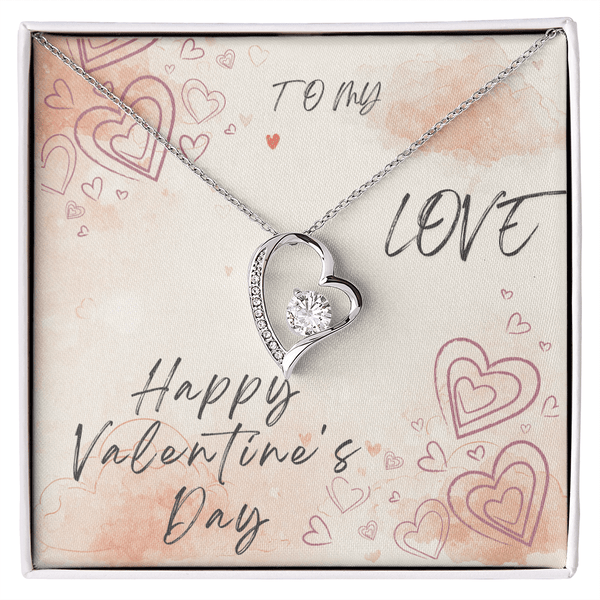 To My Love – Forever Love Necklace & Flower Bouquet Valentine's Gift Set - HEARTEN