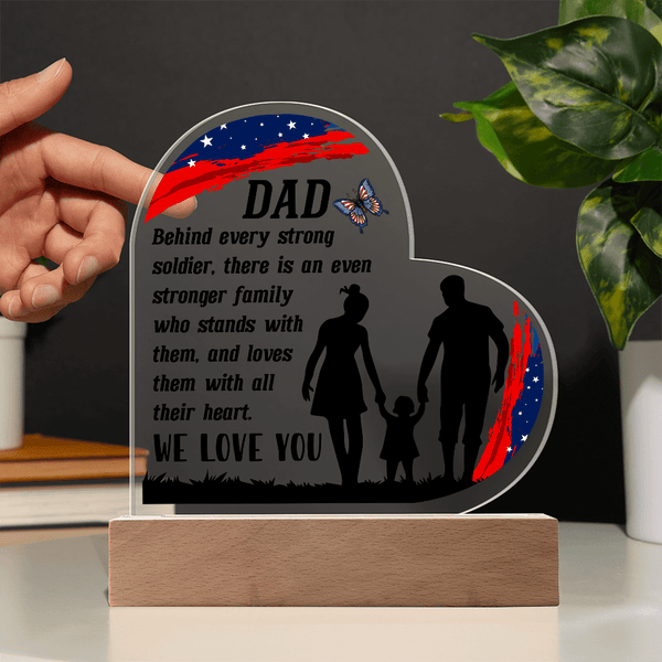 Acrylic Heart Plaque - HEARTEN