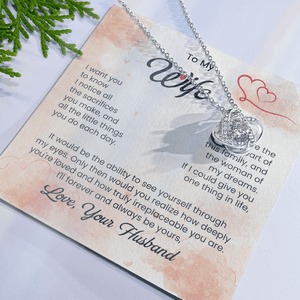 To My Beautiful Wife - Love Knot Necklace - HEARTEN