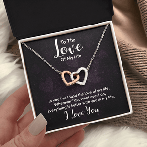 Interlocking Hearts Necklace (Yellow & White Gold Variants) - HEARTEN