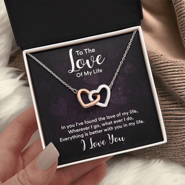 Interlocking Hearts Necklace (Yellow & White Gold Variants) - HEARTEN