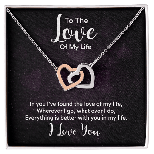 Interlocking Hearts Necklace (Yellow & White Gold Variants) - HEARTEN