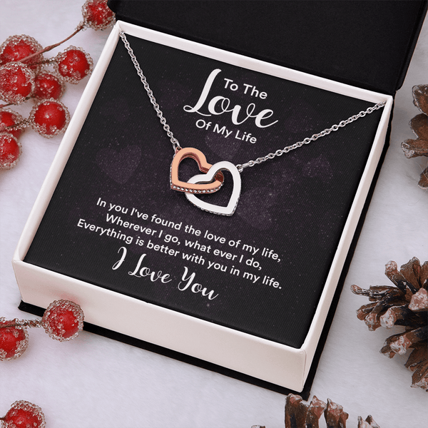 Interlocking Hearts Necklace (Yellow & White Gold Variants) - HEARTEN