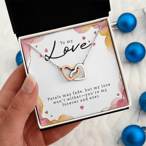 Interlocking Hearts Necklace (Yellow & White Gold Variants) - HEARTEN