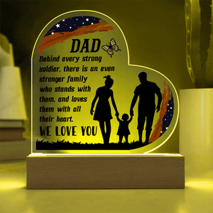 Acrylic Heart Plaque - HEARTEN