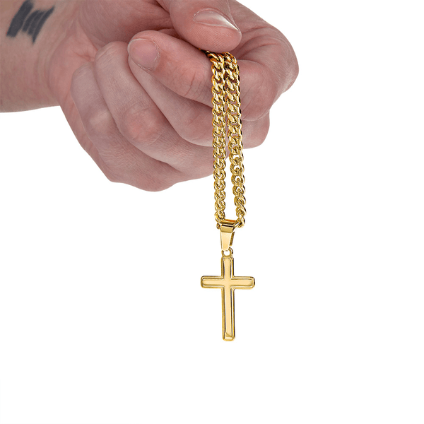 To My Amazing Husband – Personalized Cross with Cuban Link Chain - HEARTEN
