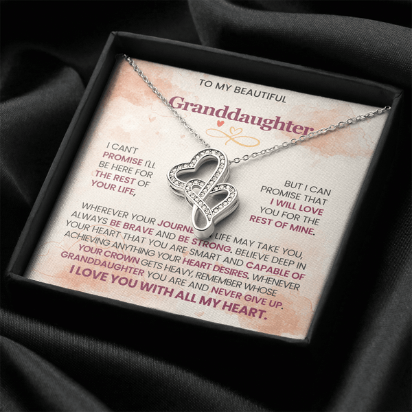 To My Beautiful Granddaughter - Heart to Heart Pendant Necklace - HEARTEN