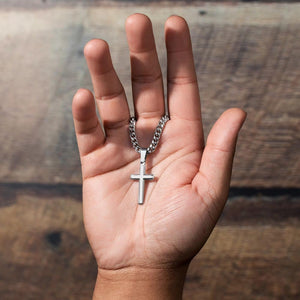 To My Amazing Husband – Personalized Cross with Cuban Link Chain - HEARTEN