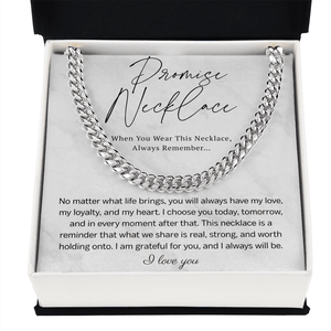 Promise Cuban Link Chain for Him - HEARTEN10