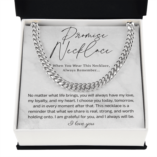 Promise Cuban Link Chain for Him - HEARTEN10