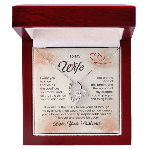 To My Beautiful Wife - Forever Love Necklace - HEARTEN