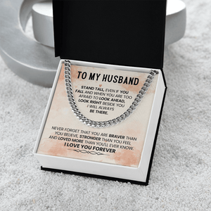 To My Amazing Husband – Cuban Link Chain - HEARTEN