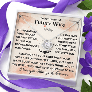 To My Beautiful Future Wife - Love Knot Necklace - HEARTEN