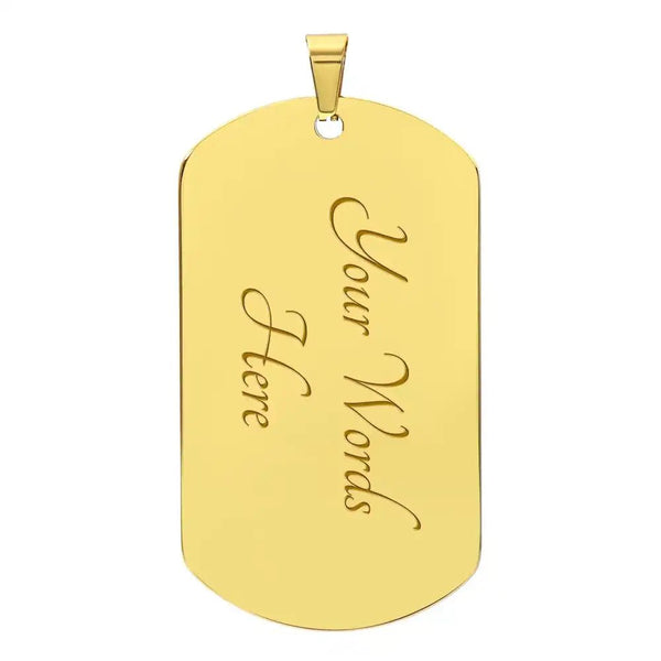 Luxury Graphic Dog Tag Necklace - HEARTEN
