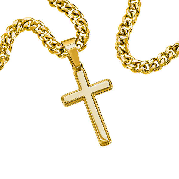 To My Amazing Husband – Personalized Cross with Cuban Link Chain - HEARTEN