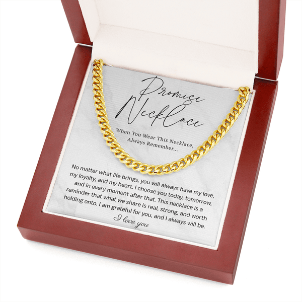 Promise Cuban Link Chain for Him - HEARTEN24