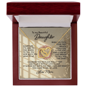 To My Beautiful Daughter – Interlocking Hearts Necklace - HEARTEN