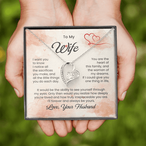 To My Beautiful Wife - Forever Love Necklace - HEARTEN