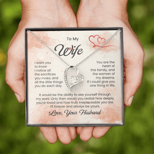 To My Beautiful Wife - Forever Love Necklace - HEARTEN