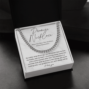 Promise Cuban Link Chain for Him - HEARTEN3
