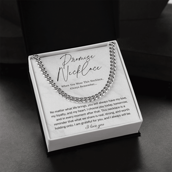 Promise Cuban Link Chain for Him - HEARTEN3