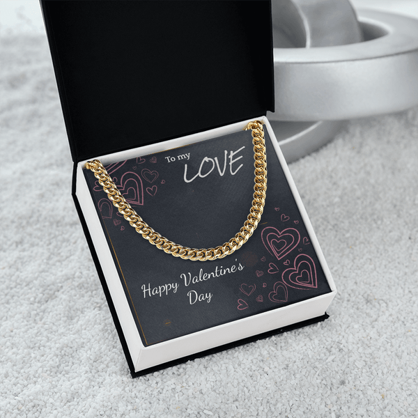 To My Love Cuban Link Chain – Valentine's Day Gift for Him - HEARTEN