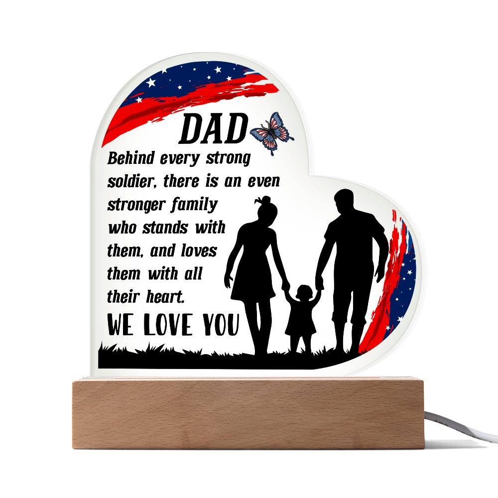 Acrylic Heart Plaque - HEARTEN