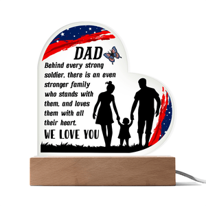 Acrylic Heart Plaque - HEARTEN