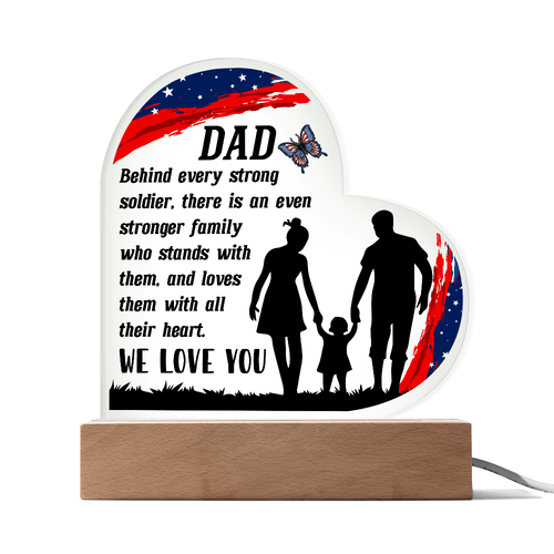 Acrylic Heart Plaque - HEARTEN