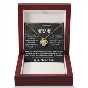 To My Dear Mom Love Knot Necklace - HEARTEN