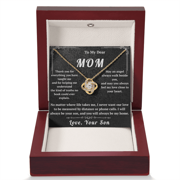 To My Dear Mom Love Knot Necklace - HEARTEN