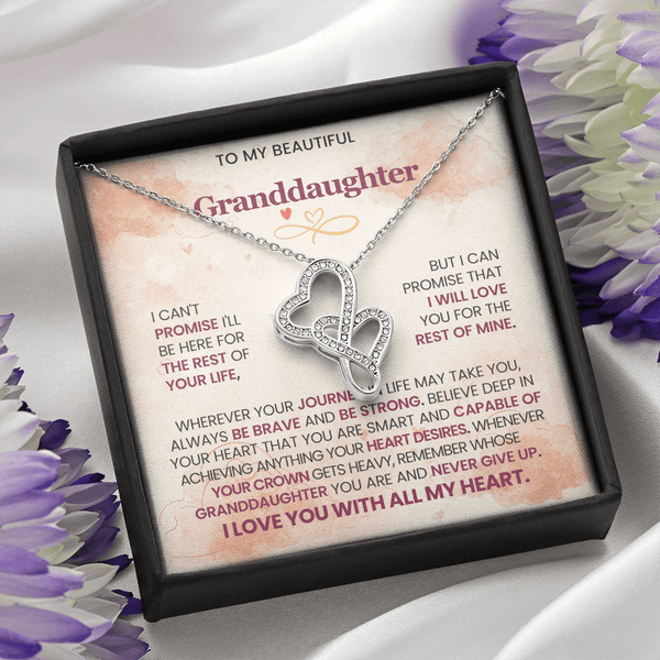 To My Beautiful Granddaughter - Heart to Heart Pendant Necklace - HEARTEN