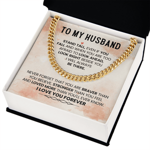 To My Amazing Husband – Cuban Link Chain - HEARTEN
