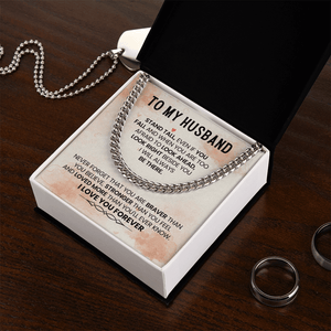 To My Amazing Husband – Cuban Link Chain - HEARTEN