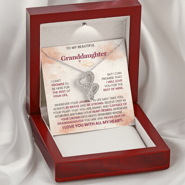 To My Beautiful Granddaughter - Heart to Heart Pendant Necklace - HEARTEN