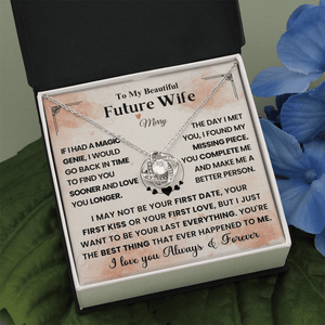 To My Beautiful Future Wife - Love Knot Necklace - HEARTEN