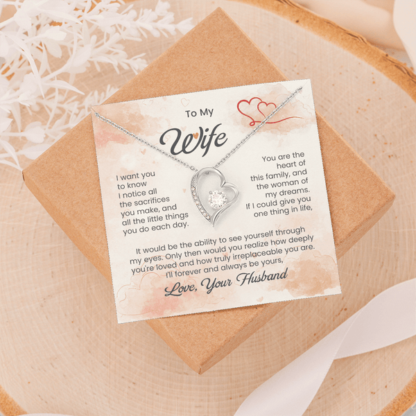 To My Beautiful Wife - Forever Love Necklace - HEARTEN