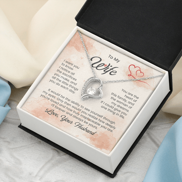 To My Beautiful Wife - Forever Love Necklace - HEARTEN