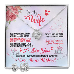 Love Knot Necklace & Earring Set - HEARTEN