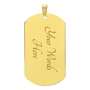 Luxury Graphic Dog Tag Necklace - HEARTEN